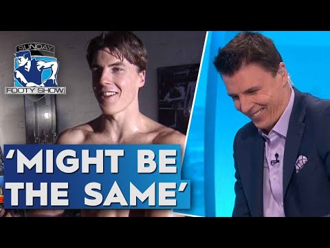 Young Matthew Lloyd compares himself to Elle MacPherson - Sunday Footy Show | Footy on Nine
