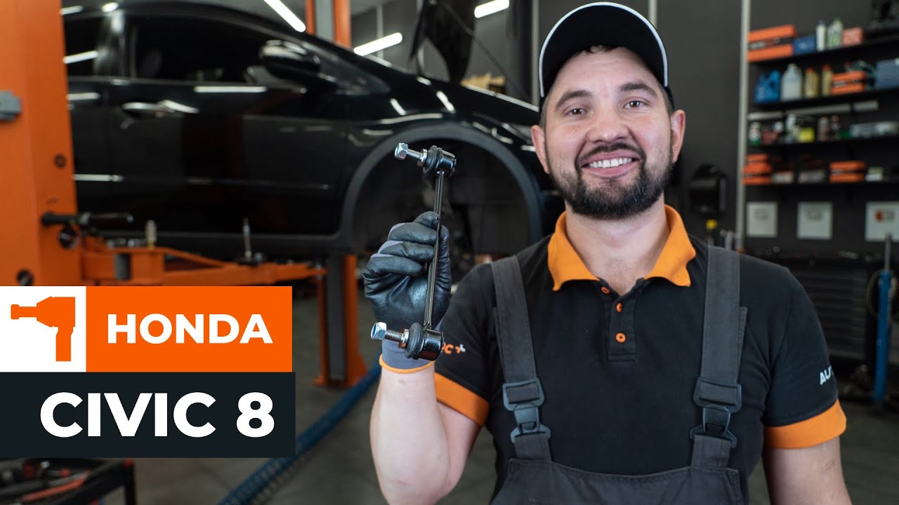 Πώς να αλλάξετε μπαρακι ζαμφορ εμπρός σε Honda Civic 8 - Οδηγίες αντικατάστασης