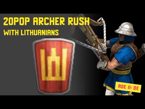 Lithuanians 20pop Archer Rush | AOE2 DE Build Orders