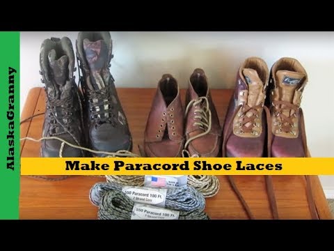 Make Paracord Shoe Boot Laces- Prepping EDC Supplies- DIY Survival Gear