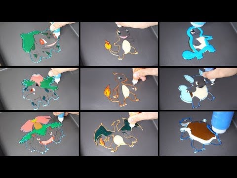 Pokemon Evolution Pancake Art - Starter Pokemon 1 Generation, Pikachu, Eevee, Nintendo Switch