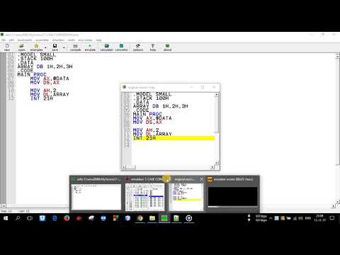 Assembly Language Programming Array Declaration And Display