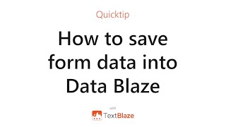 Data Blaze video
