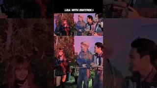 ENHYPEN meets up with Lisa ahead of their Coachella set #interaction❤️‍🔥❤️ #shorts #lisa #enhypen