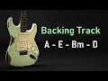 Rock Pop Backing Track A Major | A E Bm D | 80 BPM | Guitar Backing Track