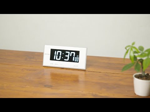 目覚まし時計 【ルーク デジットD78】 白 8RDA78SR03 [デジタル