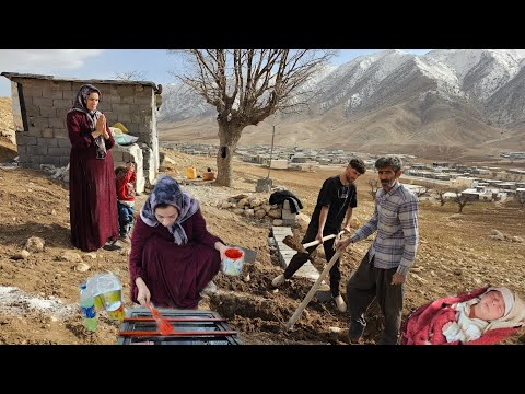 Erweiterung des Berghauses einer Nomadin mit einer erfolgreichen Geburt