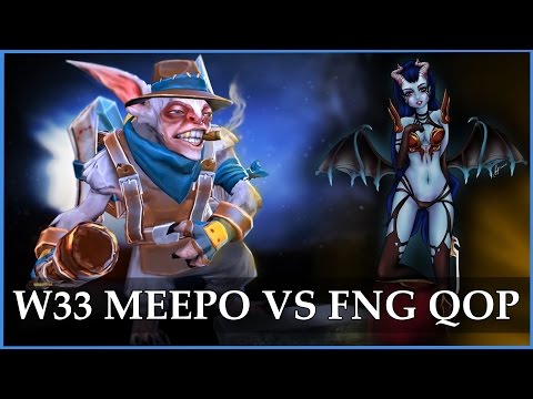 w33 Meepo vs Na`Vi.fng QoP | ranked DOTA 2 gameplay