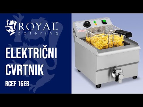 videoposnetek - Električni cvrtnik - 16 litrov - odtočna pipa - 230 V