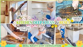 *NEW* EXTREME KITCHEN DEEP CLEAN, DECLUTTER + ORGANIZE | 🌸 SPRING CLEAN WITH ME PART 3