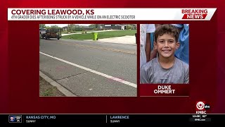 Leawood fourth grader struck by a vehicle while on an e-scooter dies days after crash