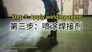 Apply a 1 cm ultra-thin floor coating on damaged surfaces#welding agent #repairing 