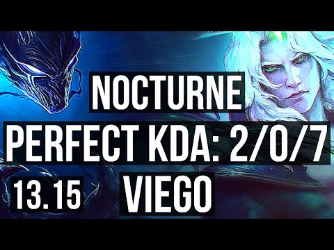 NOCTURNE vs VIEGO (MID) | 3.7M mastery, 2/0/7, 1500+ games | KR Grandmaster | 13.15