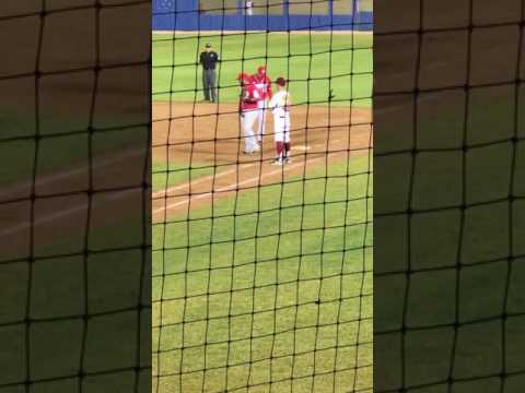 Criollos de Caguas Manager Luis Matos gets tossed and goes nuts in Championship Game