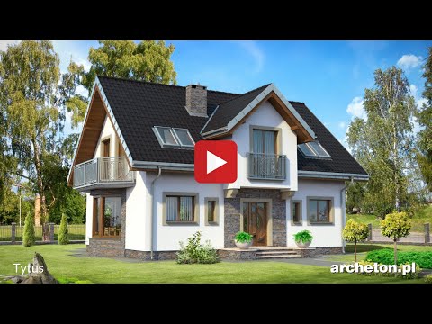 Projekt domu Tytus - archeton.pl - z poddaszem użytkowym 167,7 m2