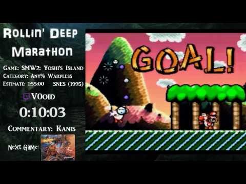 SMW2: Yoshi's Island (Any% Warpless) by V0oid in 1:53:33 - Rollin' Deep Marathon
