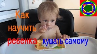 Смотреть онлайн Как научить ребенка правильно есть ложкой