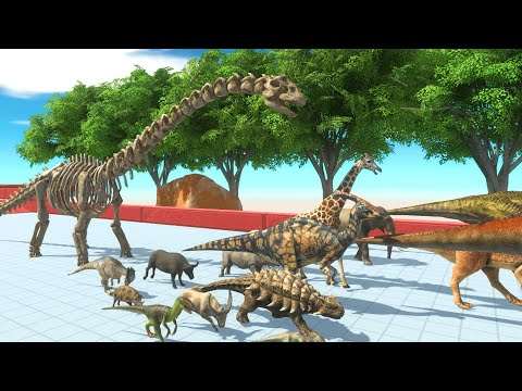 Escape from Skeleton Brachiosaurus -Animal Revolt Battle Simulator