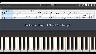 Backstreet Boys - I Need You Tonight | Piano Tutorial (Synthesia)