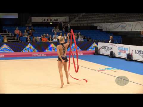 Jennifer PETTERSSON (SWE) 2015 Rhythmic World Stuttgart - Qualifications Ribbon