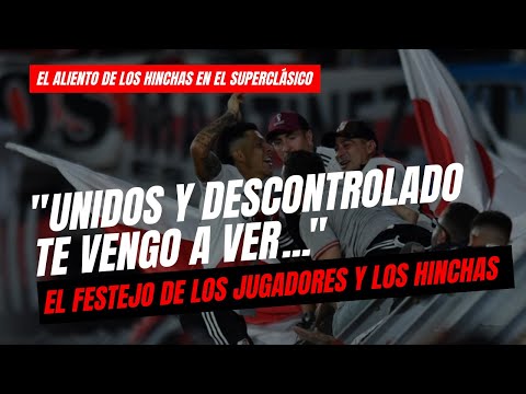 EL FESTEJO DE LOS JUGADORES Y LOS HINCHAS: "UNIDOS Y DESCONTROLADO TE VENGO A VER"