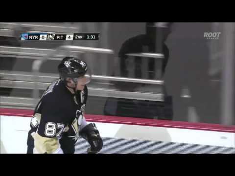 Crosby scores on a sweet backhand - NYR @ PIT 1/3/14