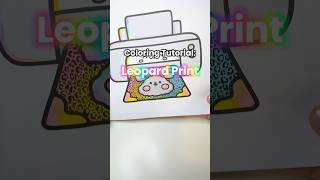 Coloring Tutorial: Leopard Print🐆 #coloringtutorial #colortok #adultcoloring