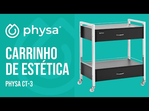 vídeo - Carrinho de estética - 2 gavetas - 2 prateleiras - 62 x 38 x 86.5 cm