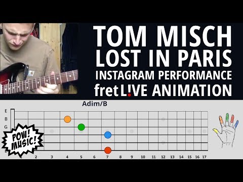 Tom Misch "Lost In Paris" Instagram Guitar Lesson with FretLive (how to play/tutorial)