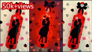 DIY Valentine's Day Gift Idea | Easy Bottle Art | Special Gift | Handmade Gifts | Kashmira Art