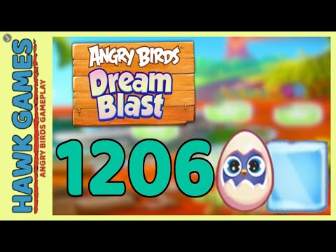 Angry Birds Dream Blast Level 1206 - Walkthrough, No Boosters