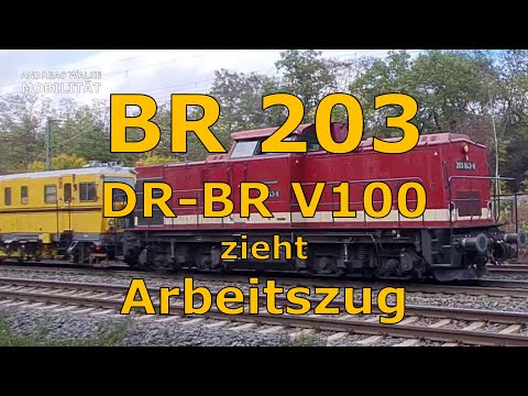 BR 203 DR-BR V100 zieht Arbeitszug