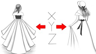 How To Draw 2 Girl Backside Drawing | Girl beautiful dress drawing | Drawing For Beginners | Drawing