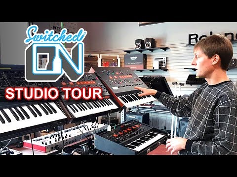 SWITCHED ON AUSTIN - Synth studio, office tour & synthesizer reviews
