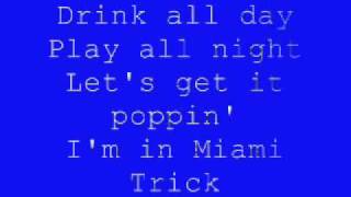 I&#39;m In Miami Trick-- LMFAO &amp;&amp; Lyrics