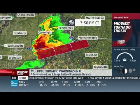 Tornadoes over illinois 2016 the weather channel live