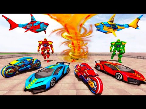 Shark Robot Car Game
