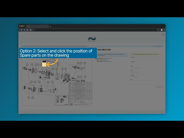 Anonymní poptávka náhradních dílů zařízení