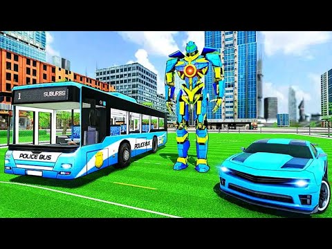 Bus Robot Flying Car Battle:Futuristic Robot Fighting Games 2021 - Android Gameplay