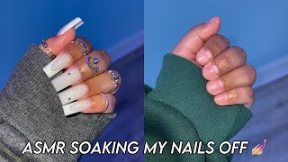 ASMR Soaking My Nails Off 💅🏼 *SATISFYING*
