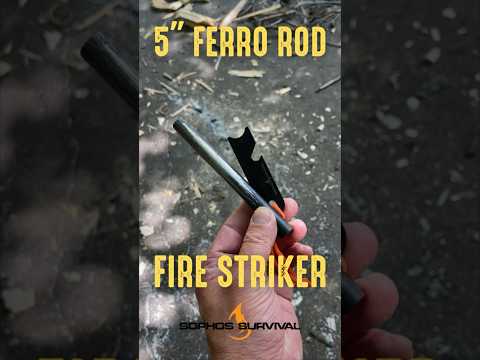 5” Ferro Rod Fire Striker | How to use, technique, features | The best survival fire starter