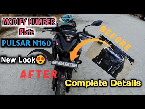 How to Modify Number Plate of PULSAR N160 | Complete Details | Cost only 100 | Number Plate Modified