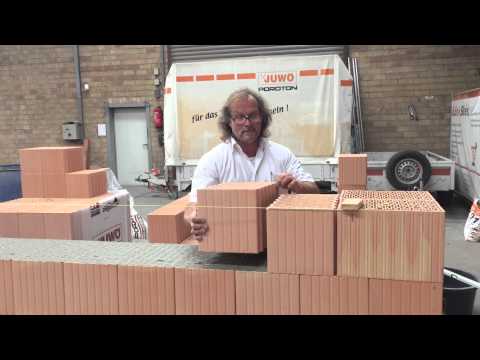 Verarbeitung JUWÖ Planziegel: Einfaches Versetzen der Ziegel