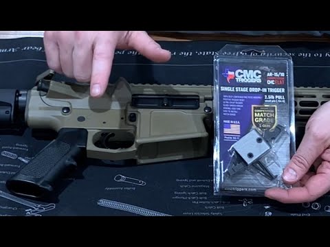 CMC Triggers Single Stage Drop-in trigger 2-2.5LB Flat AR-10