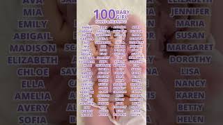 100 baby girl names #babynames