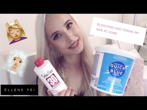 How I Bleach And Tone My Dark roots at home / L'Oreal...