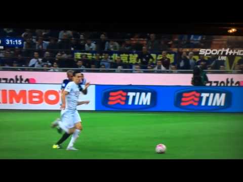 Red card Miranda Inter VS Fiorentina