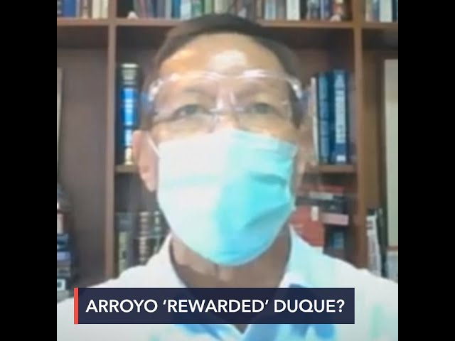 Lacson: Arroyo made Duque health secretary as reward for PhilHealth cards