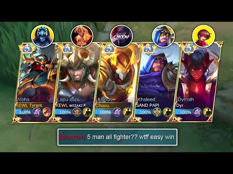 5 MAN FIGHTER IN RANKED GAME! (World's best fighter in one team!?)