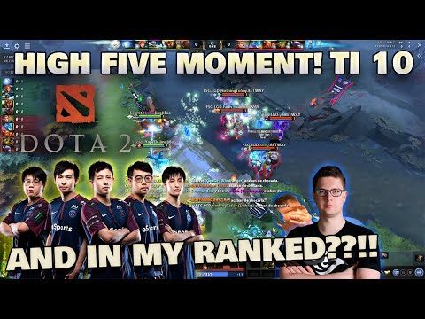 PSG LGD vs TEAM SECRET! - HIGH FIVE MOMENT - TI 10 DOTA 2 - Are my rankeds the same?!! Watch it!